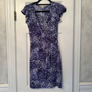 Gianni Bini faux-wrap animal print dress - XS